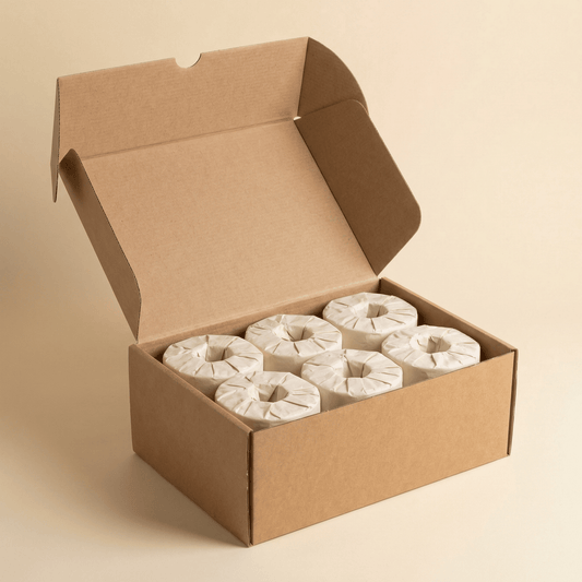 Myyk bambus toalettpapir i åpen eske