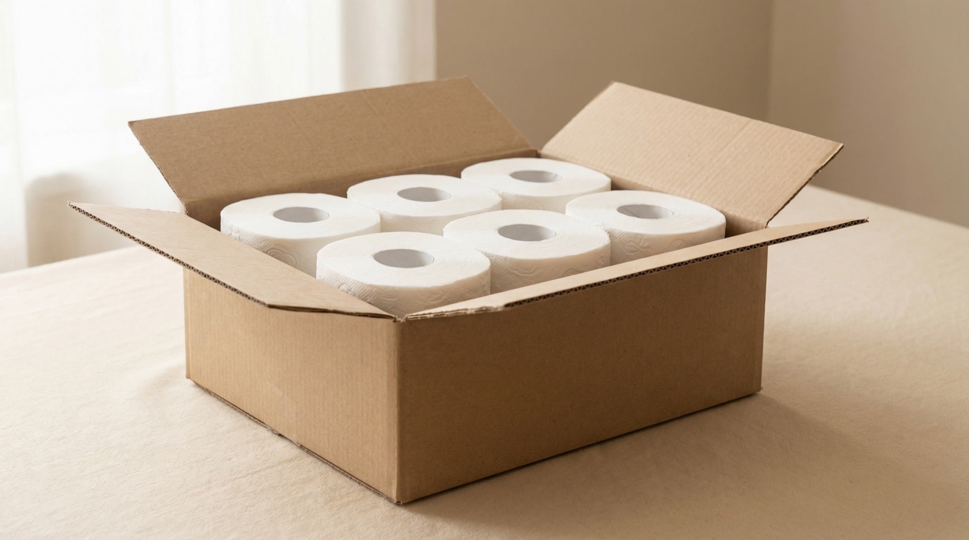 Myyk toalettpapir i eske